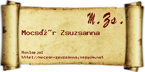 Mocsár Zsuzsanna névjegykártya