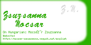 zsuzsanna mocsar business card